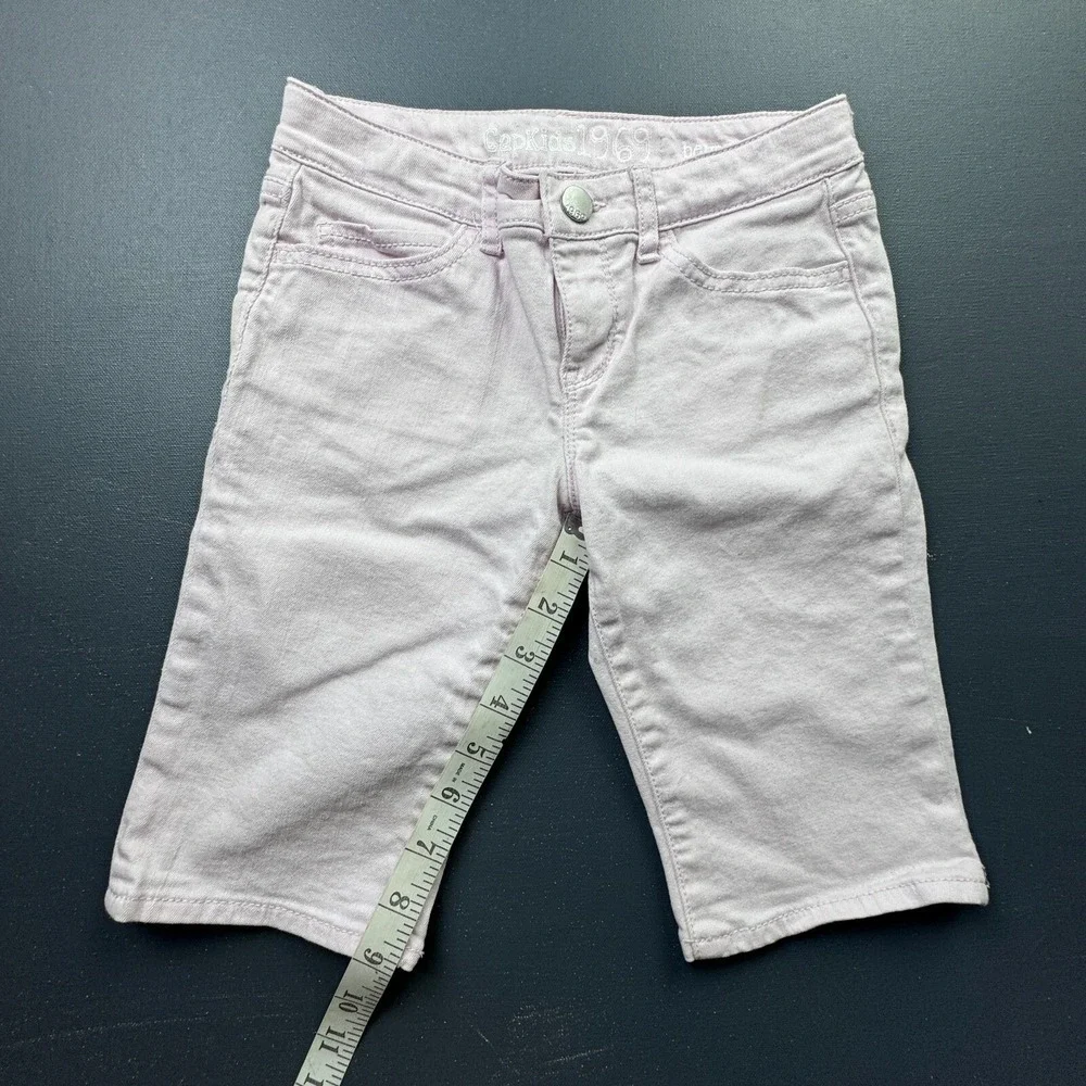 GapKids 1969 Girls Size 8 Pink Denim Bermuda Shorts Regular Fit Cotton Casual
